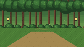 Archery clearing: Side view used by the mini-game.